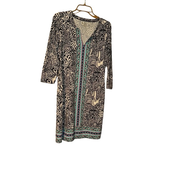 Lilly Pulitzer Nadine ChillyLilly UPF 50+ Elephant Printed Shift Dress Size M - Picture 3 of 4